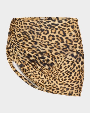 Diana Leopard Shirred Bikini Bottoms