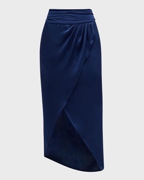 Zula Draped Satin Skirt