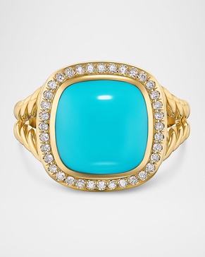 Albion Ring with Gemstones and Diamonds in 18K Gold