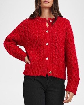 Amelie Cable-Knit Cardigan