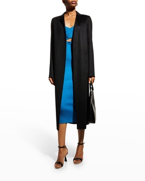 Zibelline Open-Front Cashmere Midi Coat