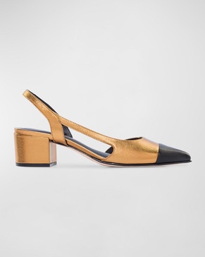 Monroe Cap-Toe Slingback Pumps