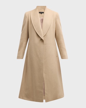 Shawl-Collar Camel Hair Princess Coat 