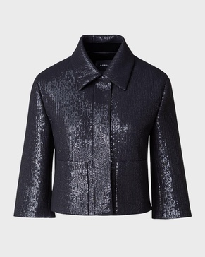 Winslow Silk Chiffon Sequin Short Jacket