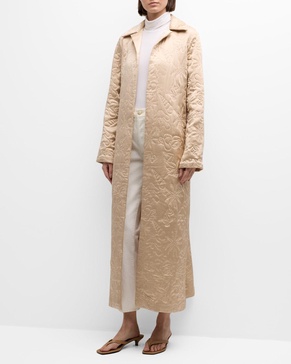 Greta Embroidered Long Coat 