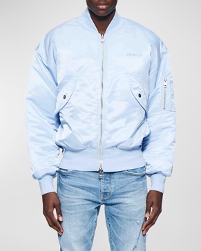 Men's Satin Bomber Jacket