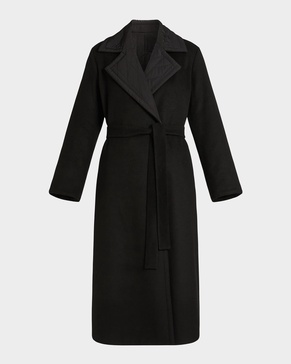 Plus Size Capanna Tie-Waist Wool Coat