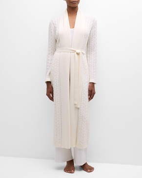 Cashmere Cable-Knit Robe