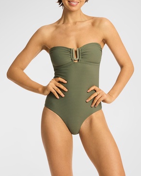 U-Bar Bandeau One-Piece Swimsuit