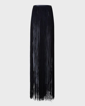 Thin Leather Belt with Long Fringes