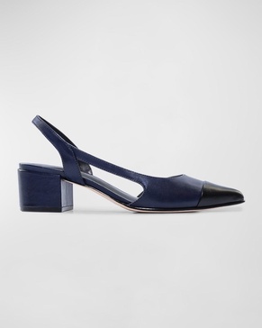 Monroe Cap-Toe Slingback Pumps