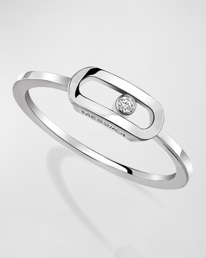 Move Uno 18K White Gold 1-Diamond Ring