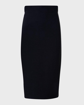 Wool Double-Face Midi Pencil Skirt