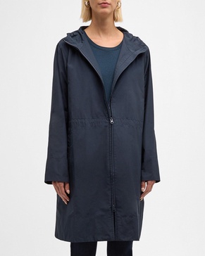 Lightweight Hooded Knee-Length Coat