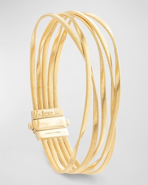 18K Yellow Gold Marrakech 5 Strand Coil Bangle