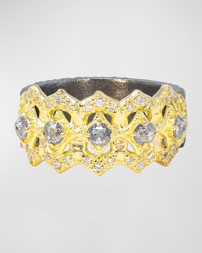 Crivelli Scroll Diamond Band Ring