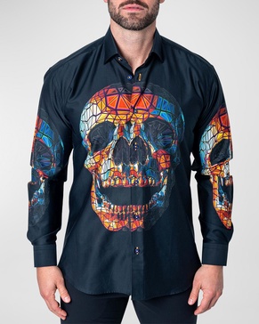 Men's Fibonacci SkullPrizm Sport Shirt