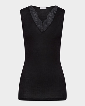 Maria Ribbed Lace-Trim Tank