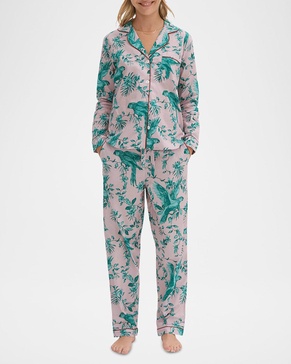 Parrot-Print Organic Cotton Pajama Set