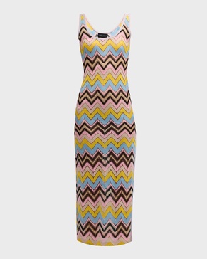 Zig-Zag Crochet Maxi Tank Dress