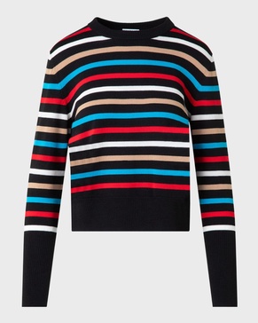 Merino Wool Multicolor Striped Sweater