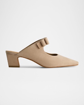 Astrid Bow Mary Jane Heeled Mules