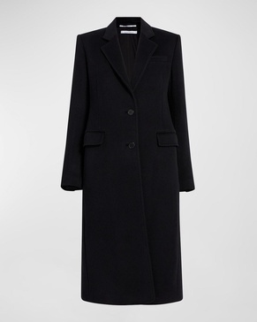 Cashmere Blend Tailored Peacoat