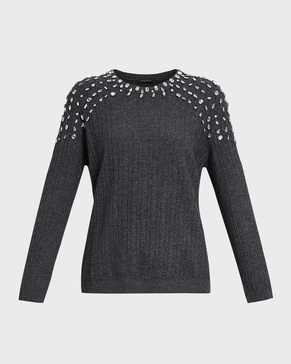 Plus Size Giotto Crystal-Embellished Sweater