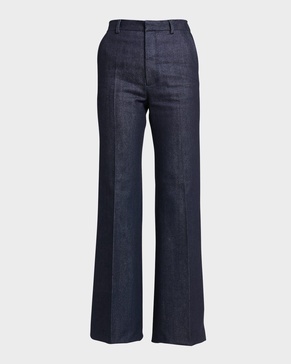 Jose Denim Silk Bootcut Pants