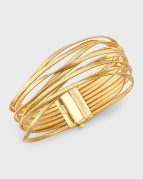 Marrakech 18K Yellow Gold 9-Strand Coil Bangle