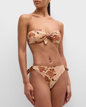 Cactus Flower Palma Bandeau Bikini Top