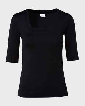 Square-Neck Jersey Top