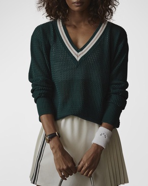 Hadley Lightweight V-Neck Knit Pullover 