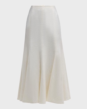 Amy Linen-Blend Maxi Skirt