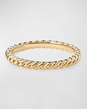 DY Cable Band Ring in 18K Gold, 2.45mm