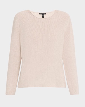 Crewneck Organic Cotton Knit Sweater