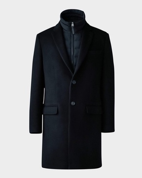 Men's Wool Topcoat with Removable Down Bib