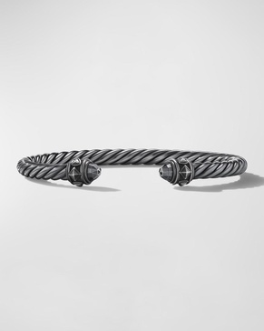 5mm Renaissance Cable Bracelet in Blackened Silver