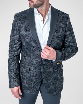 Men's Paisley Jacquard Blazer