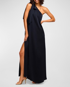 Benita Sleeveless One-Shoulder Gown