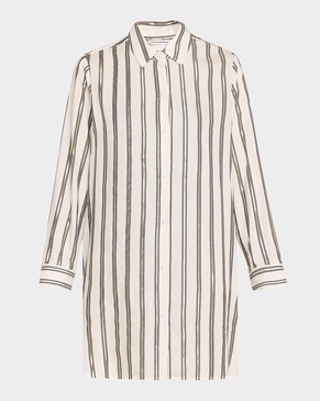 Shimmer Stripe Boyfriend Shirt