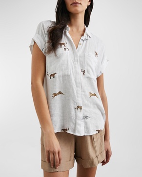 Safari Cheetah Cito Button-Front Shirt 