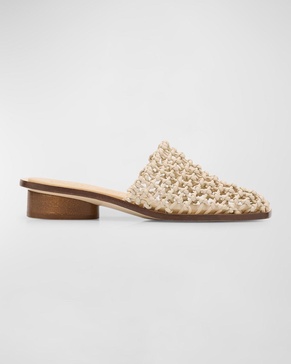 Merida Leather Net Slide Mules