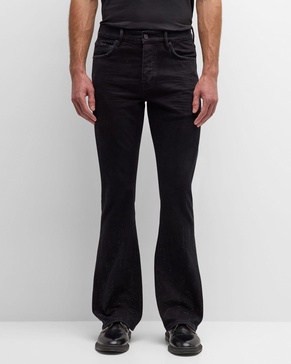 Men's Crystal Flamed Flare Jeans