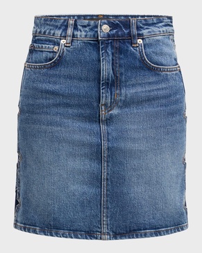 Burbank Denim Star Mini Skirt