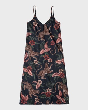 Animal-Print Cotton Slip Nightie