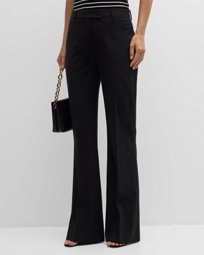 Mid-Rise Flare Trousers