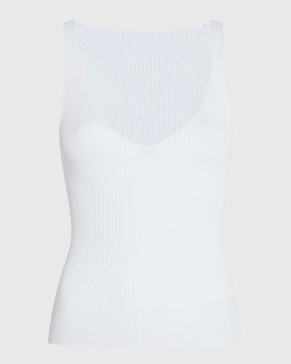 Deep V Knit Tank Top