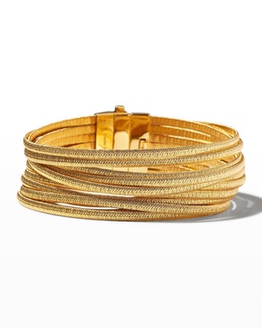 Cairo 18K Gold 13-Strand Bracelet, 7.5"L