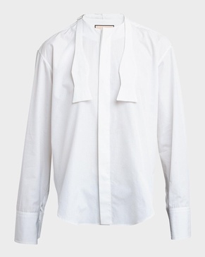 Bow Tie Long-Sleeve Button-Down Shirt